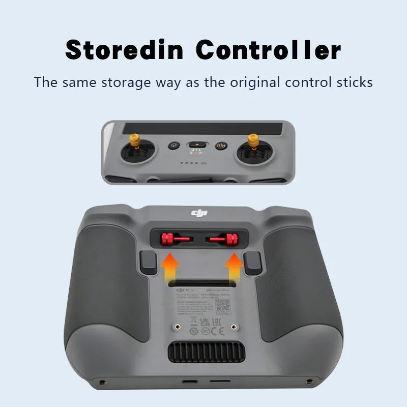 Joysticks de control remoto para DJI Air 3 RC 2/RC de aleación de aluminio para DJI Mini 3 Pro/Mini 3/Mavic 3 Pro/Mini 4 Pro. Accesorio para drones.